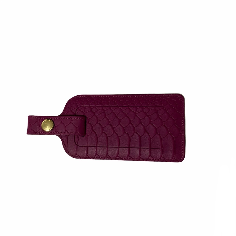 Gigi New York Luggage Tag Embossed Python Leather